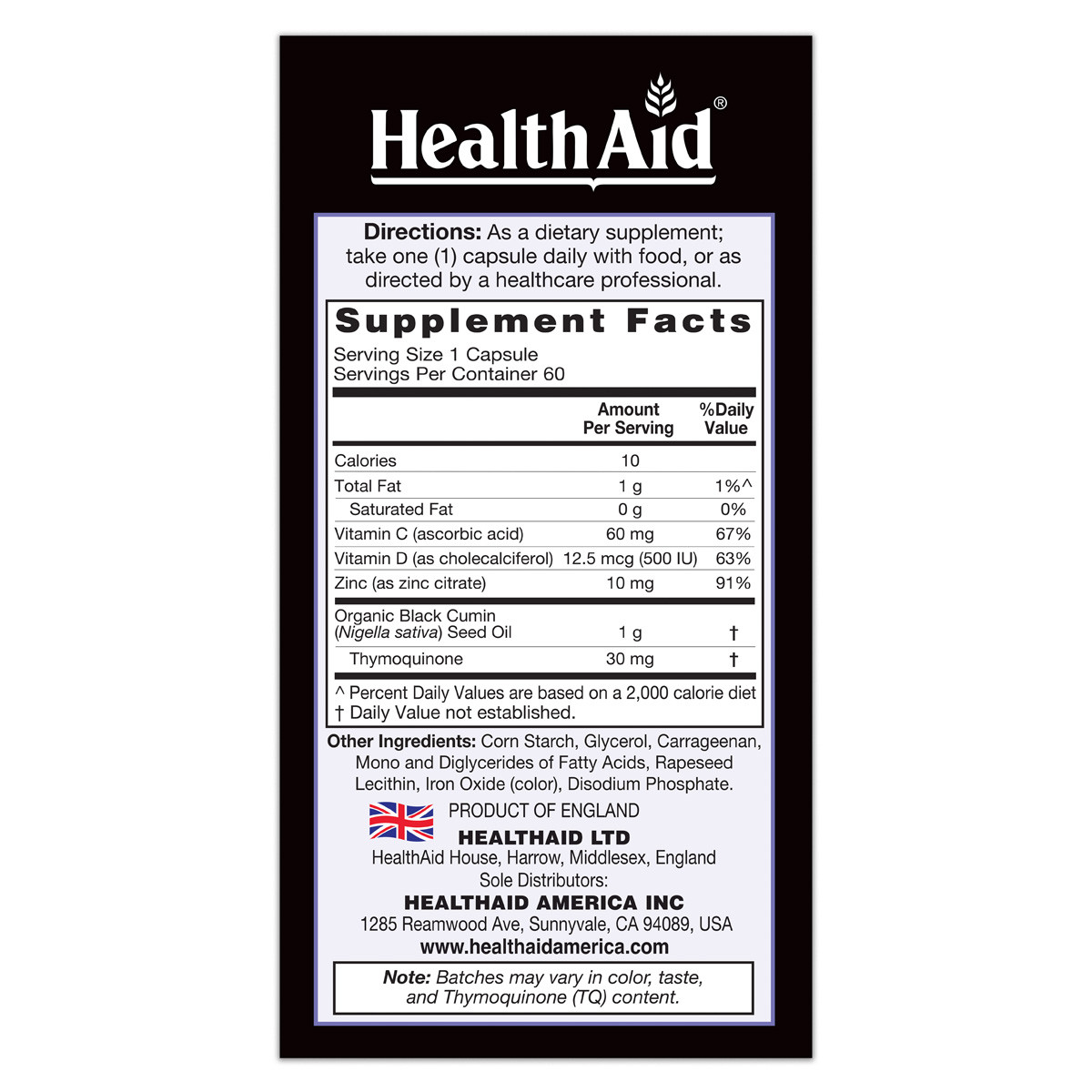 Black Seed Oil Capsules